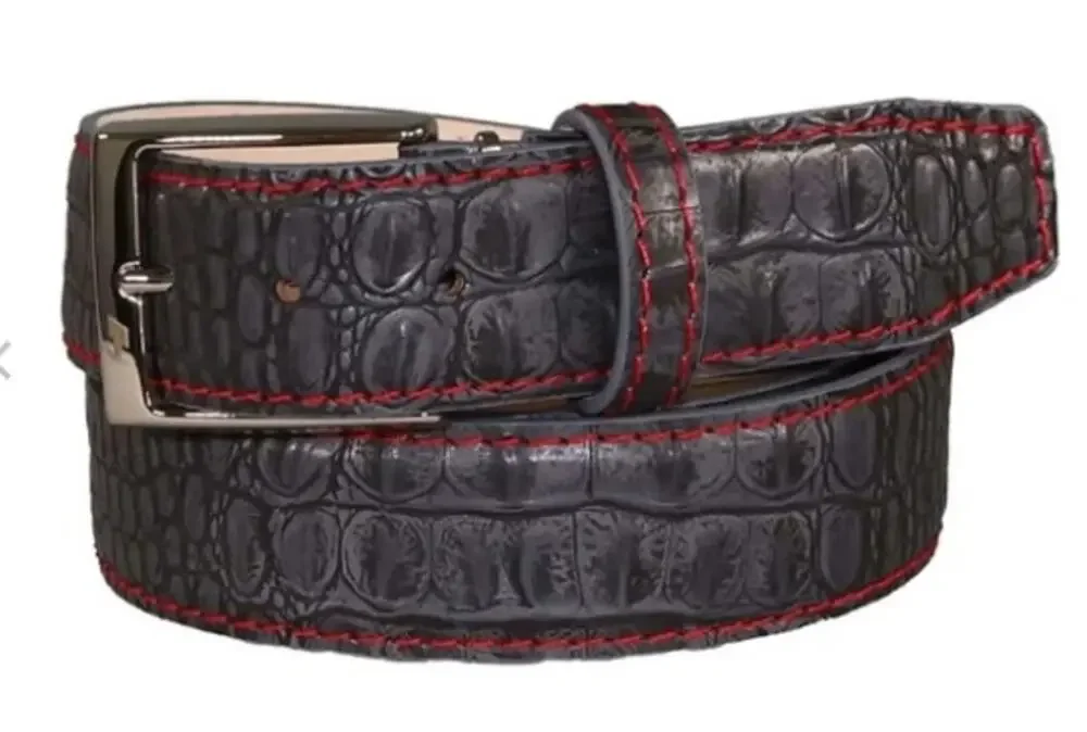 Roger Ximenez Vintage Gray Mock Croc Belt Sz. 40